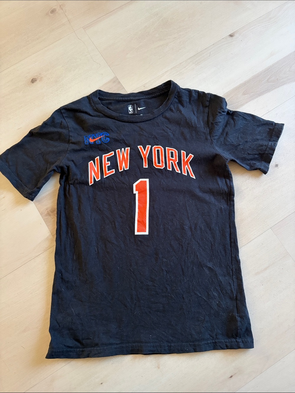 New York Knicks Nike NYC Obi Toppin #1 jersey shirt city edition kids medium